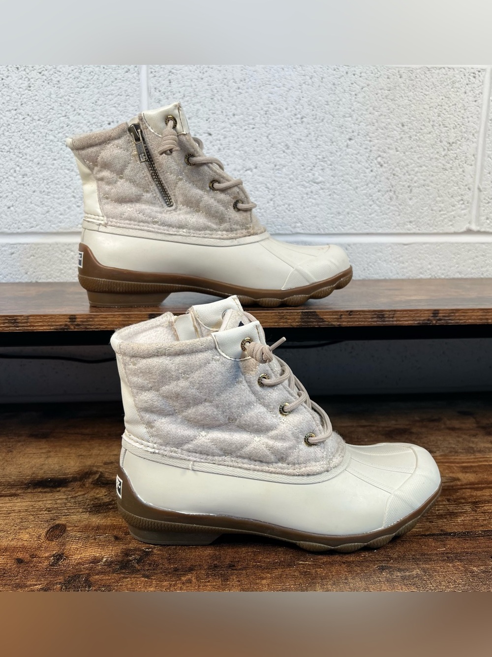 Sperry Boots Duck Boots Syren Gulf‎ Quilted Side Zip Women's 6